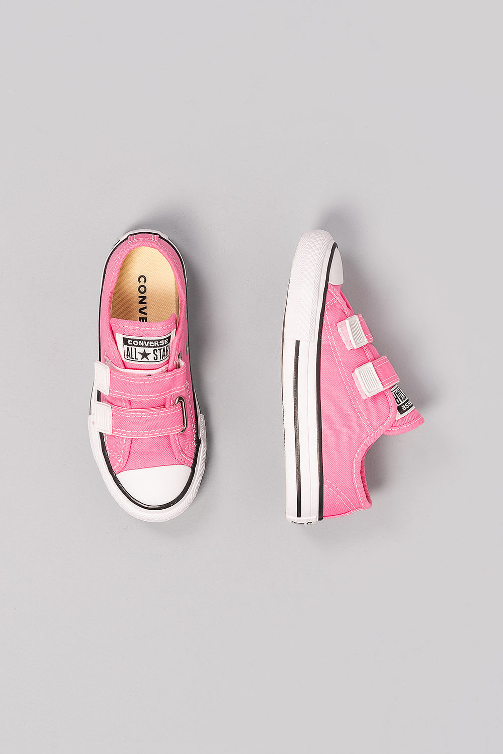 Tênis Infantil Converse All Star Rosa com Glitter e Velcro na EuroBabyKids