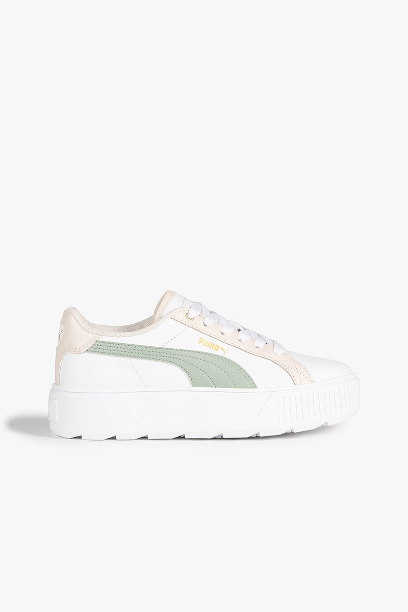 Tênis Puma Karmen L BDP Feminino Branco e Verde Branco