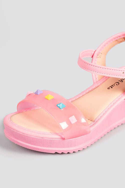 Sandália Infantil Anabela Pink Cats Dakota Torvy