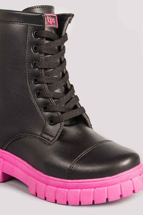 Bota Coturno Tratorada Cano Curto Menina Infantil Colors