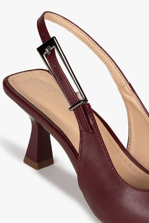 Sapato Feminino Slingback Salto Alto Mundial Joane