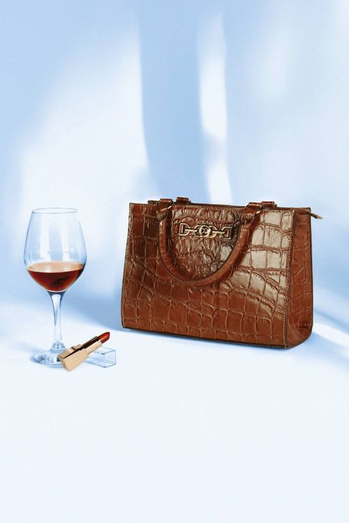 Bolsa Média Feminina Classe Croco