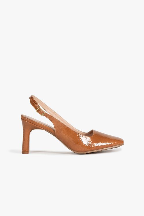Sapato Feminino Slingback Salto Alto Mundial Walkiria