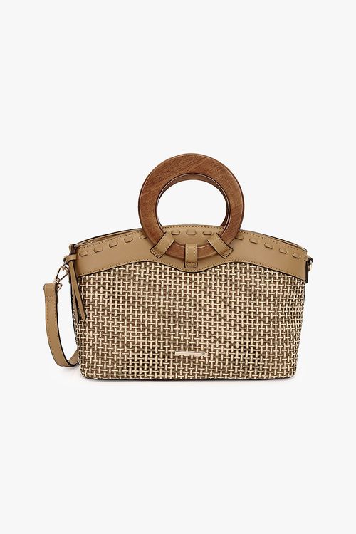 Bolsa Média Satchel Feminina Wj Flora