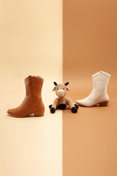 Bota Infantil Texana Cano Média Sinal Positivo Ashley