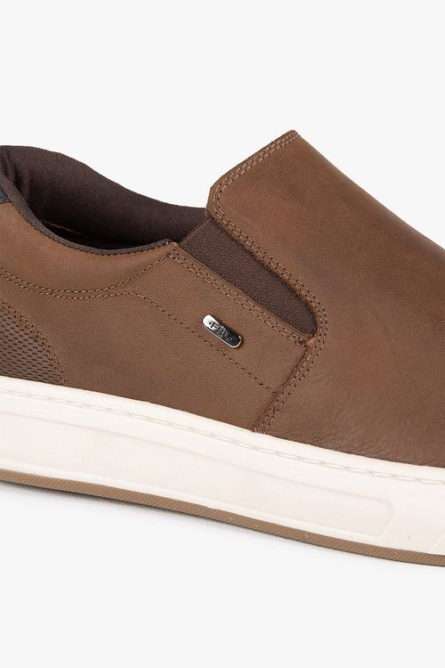 Sapatênis Masculino Ferricelli Couro Slip On