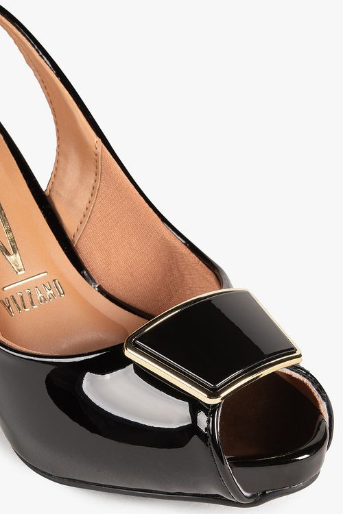 Sapato Feminino Slingback Peep Toe Vizzano Walentine