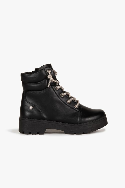 Bota Infantil Coturno Cano Curto Pink Cats Perky