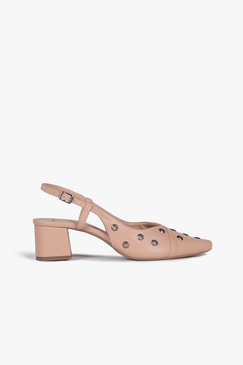 Sapato Feminino Slingback Salto Médio Mundial Julyane