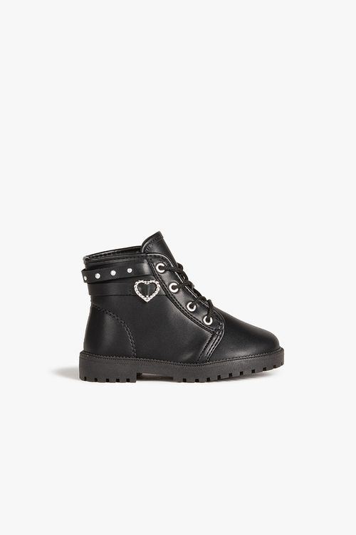 Bota Baby Infantil Coturno Cano Curto Molekinha Hearth