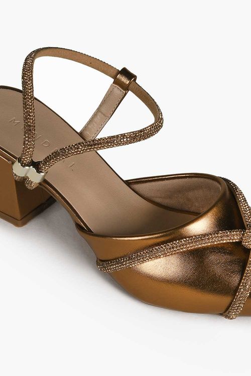 Sapato Feminino Slingback Salto Médio Mundial Laise
