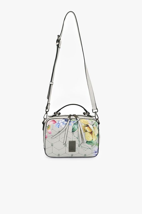 Bolsa Média Transversal Feminina Wj Monograma Floral