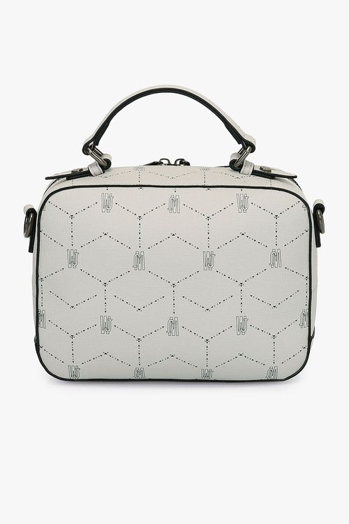 Bolsa Média Transversal Feminina Wj Monograma Floral