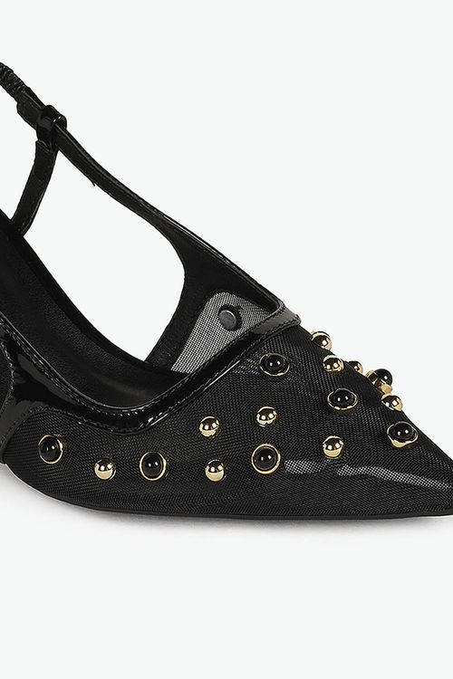 Sapato Feminino Slingback Salto Alto Mundial Geovanna