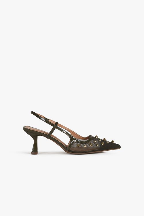 Sapato Feminino Slingback Salto Alto Mundial Geovanna