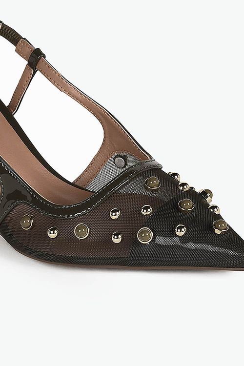 Sapato Feminino Slingback Salto Alto Mundial Geovanna