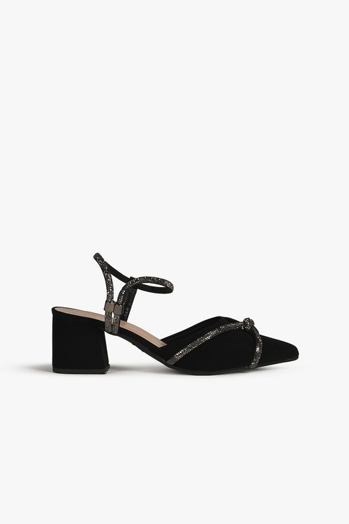 Sapato Feminino Slingback Salto Médio Mundial Laise