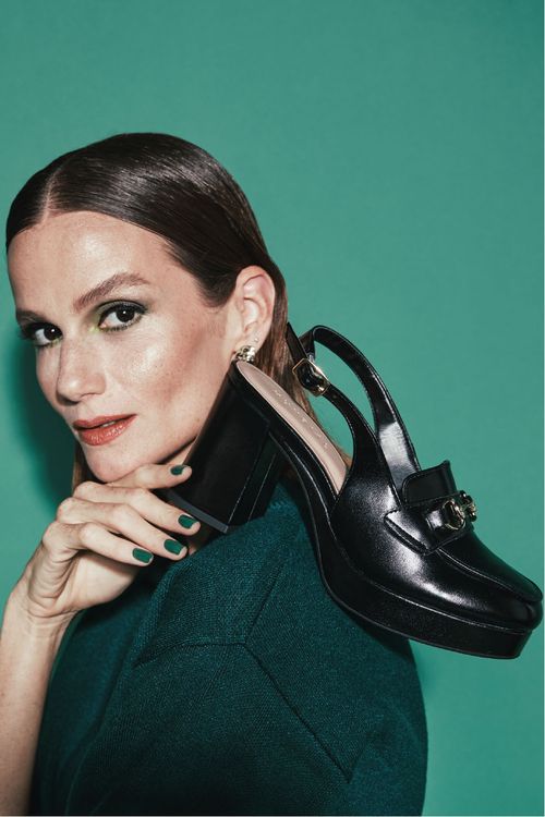 Sapato Feminino Slingback Salto Alto Mundial Hana