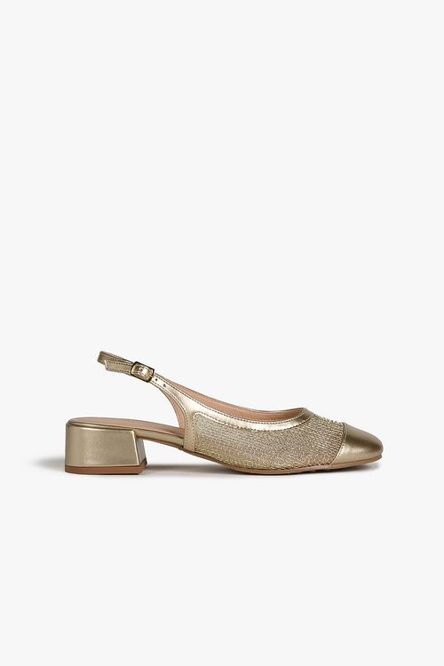 Sapato Feminino Slingback Salto Baixo Mundial Ludmila