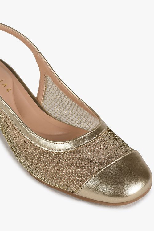 Sapato Feminino Slingback Salto Baixo Mundial Ludmila