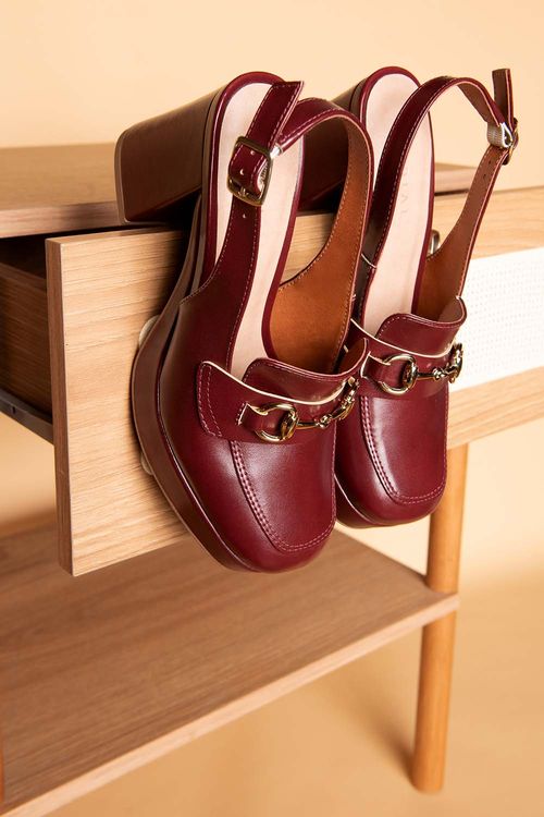 Sapato Feminino Slingback Salto Alto Mundial Hana