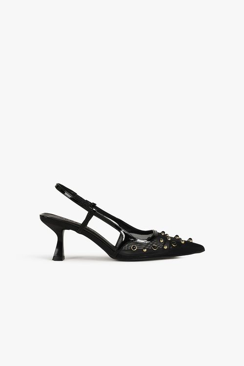 Sapato Feminino Slingback Salto Alto Mundial Geovanna