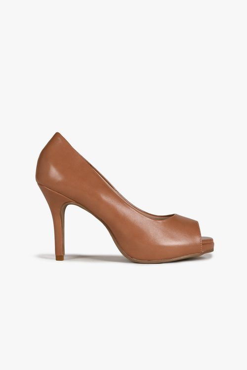 Sapato Feminino Peep Toe Salto Alto Mundial Luiza