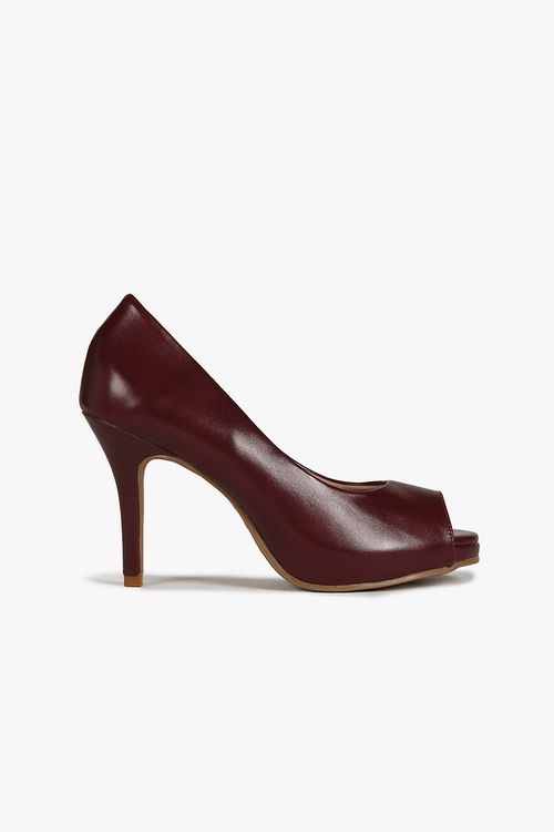 Sapato Feminino Peep Toe Salto Alto Mundial Luiza