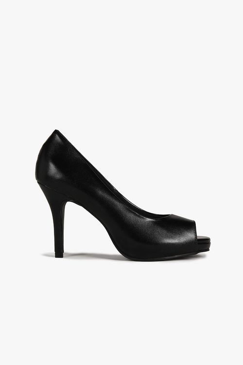 Sapato Feminino Peep Toe Salto Alto Mundial Luiza