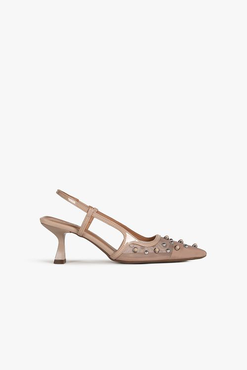 Sapato Feminino Slingback Salto Alto Mundial Geovanna