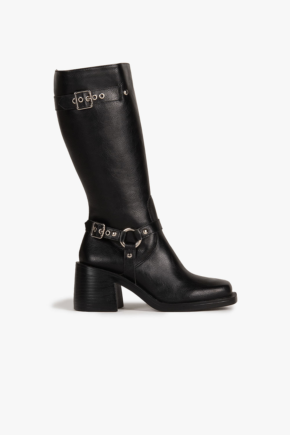 Bota Feminina Salto Médio Mundial Iliad - PRETO