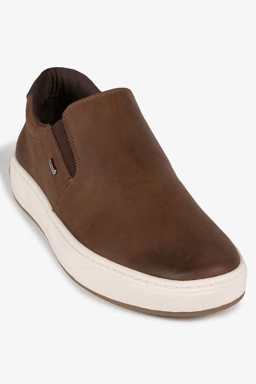 Sapatênis Masculino Ferricelli Couro Slip On