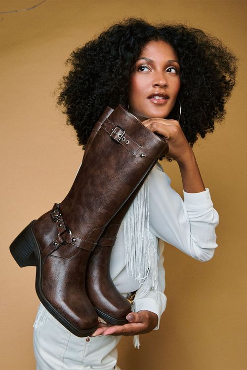 Bota Feminina Salto Médio Mundial Iliad