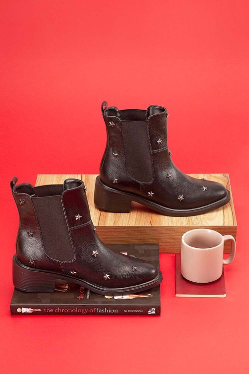 Bota Feminina Chelsea Boot Cano Médio Mundial Shine