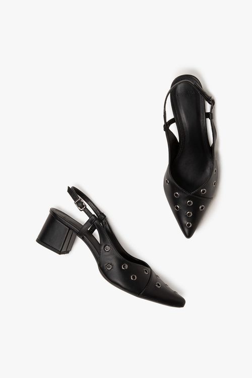 Sapato Feminino Slingback Salto Médio Mundial Julyane