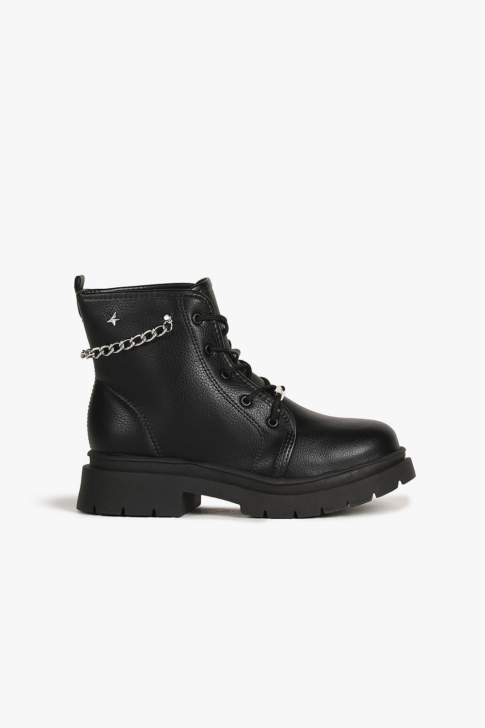 Bota Infantil Coturno Cano Curto Molekinha Taina - PRETO