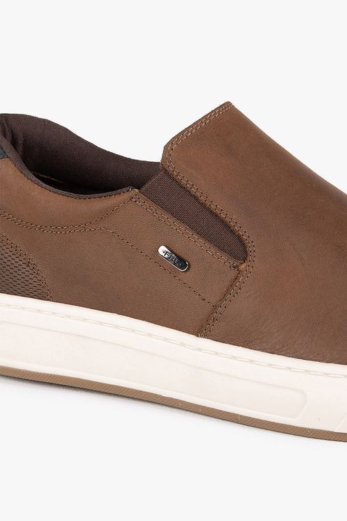Sapatênis Masculino Ferricelli Couro Slip On
