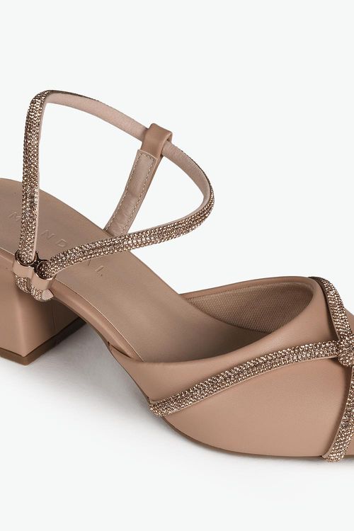 Sapato Feminino Slingback Salto Médio Mundial Laise