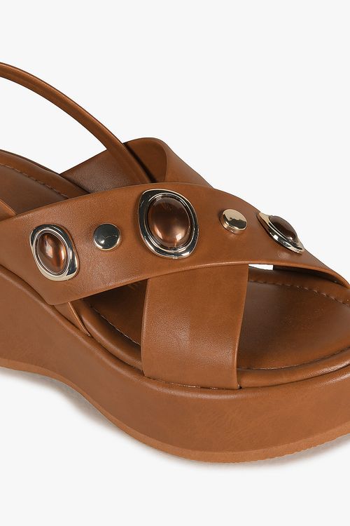 Sandália Feminina Anabela Costes Safira