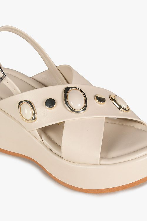 Sandália Feminina Anabela Costes Safira